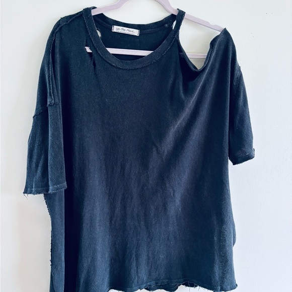 We The Free Tops - We The Free off the Shoulder Distressed Short Sleeve Tee